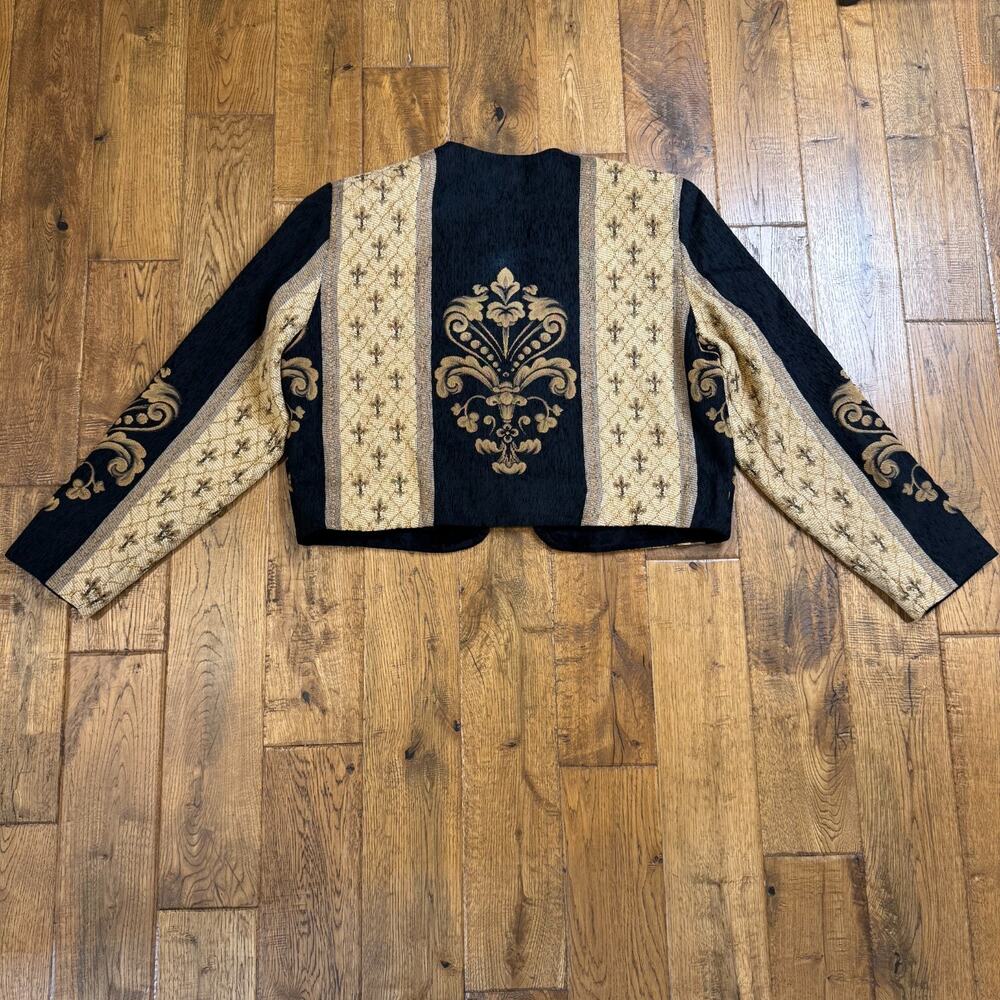 Wraps Collection Vintage Women’s Blazer Jacket Cropped Tapestry Size XL USA - Picture 6 of 6